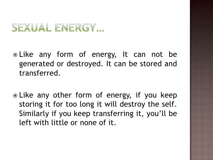 transference of energy during sex Appa magal sex